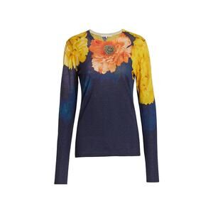 Jason Wu Collection Sweater top cashmere small floral chic feminine black $795